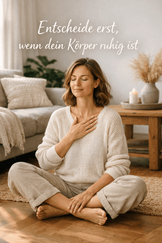 Frau im Schneidersitz