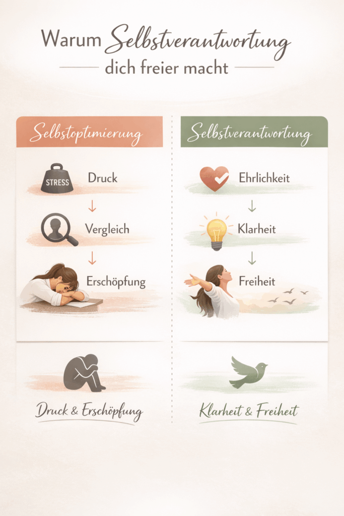 Vergleich Selbstoptimierung vs. Selbstverantwortung